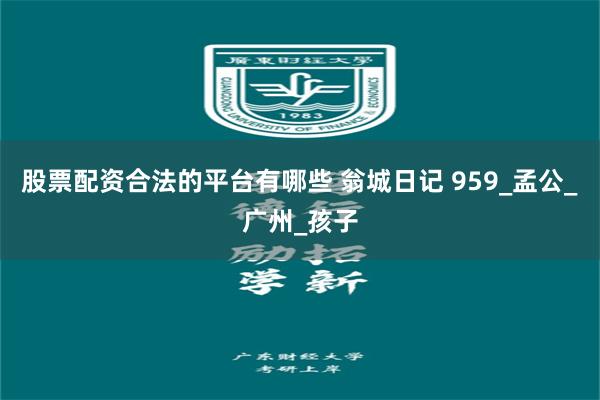 股票配资合法的平台有哪些 翁城日记 959_孟公_广州_孩子
