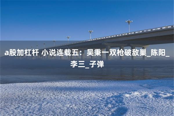a股加杠杆 小说连载五：吴秉一双枪破敌巢_陈阳_李三_子弹