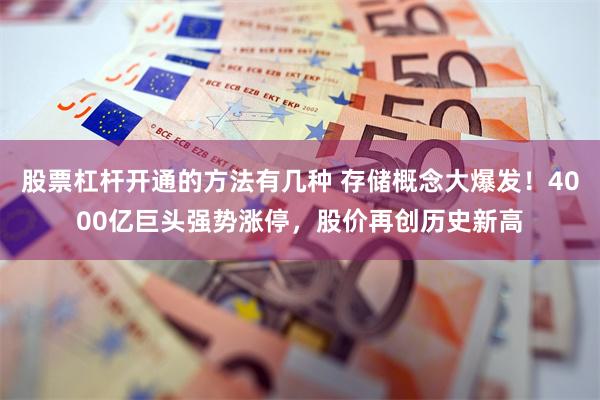 股票杠杆开通的方法有几种 存储概念大爆发！4000亿巨头强势涨停，股价再创历史新高
