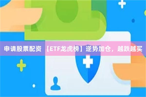 申请股票配资 【ETF龙虎榜】逆势加仓，越跌越买