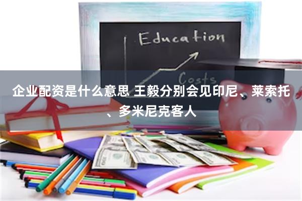 企业配资是什么意思 王毅分别会见印尼、莱索托、多米尼克客人