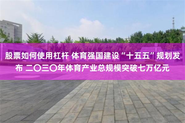 股票如何使用杠杆 体育强国建设“十五五”规划发布 二〇三〇年体育产业总规模突破七万亿元