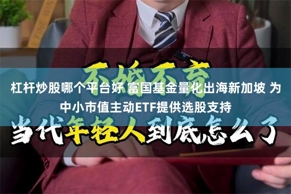 杠杆炒股哪个平台好 富国基金量化出海新加坡 为中小市值主动ETF提供选股支持