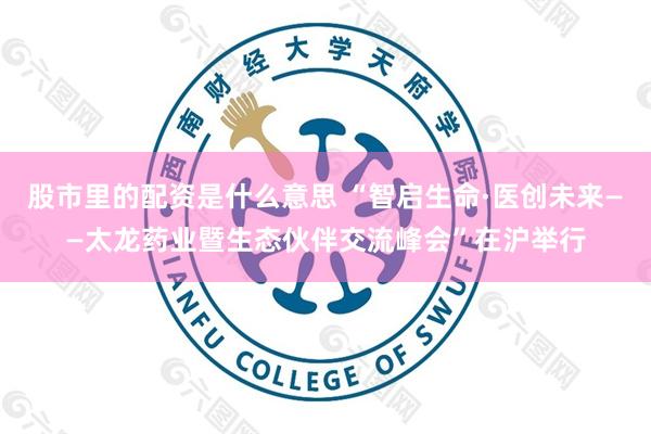 股市里的配资是什么意思 “智启生命·医创未来——太龙药业暨生态伙伴交流峰会”在沪举行