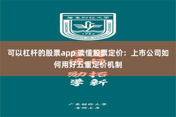 可以杠杆的股票app 读懂股票定价：上市公司如何用好五重定价机制