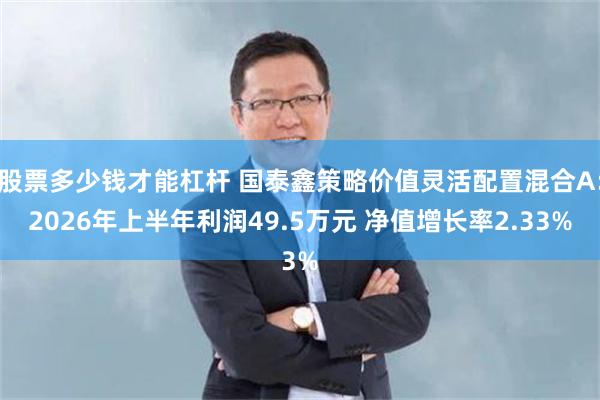股票多少钱才能杠杆 国泰鑫策略价值灵活配置混合A：2026年上半年利润49.5万元 净值增长率2.33%
