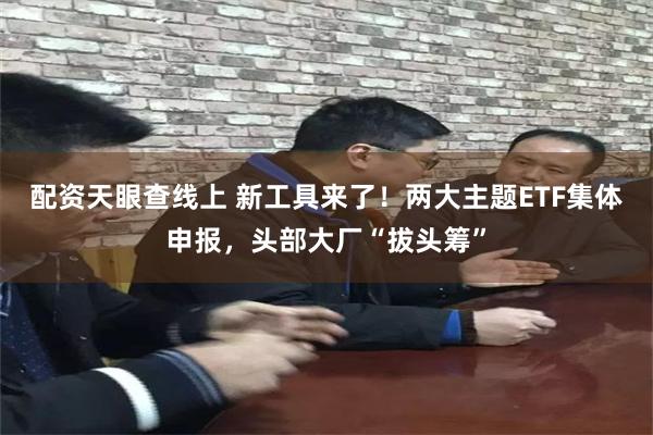 配资天眼查线上 新工具来了！两大主题ETF集体申报，头部大厂“拔头筹”