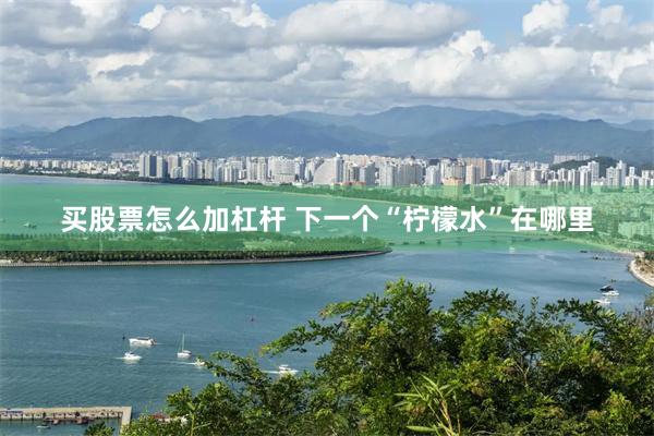 买股票怎么加杠杆 下一个“柠檬水”在哪里