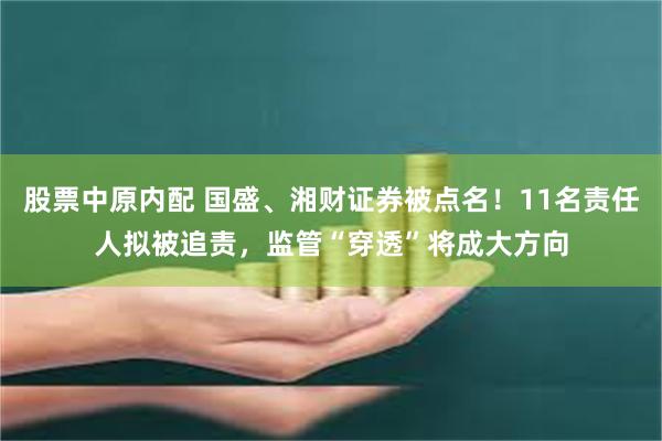 股票中原内配 国盛、湘财证券被点名！11名责任人拟被追责，监管“穿透”将成大方向